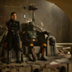 Fennic and Boba on Jabba's throne.